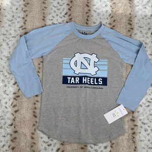 UNC Tar Heels Kids Long Sleeve Shirt - Light Blue and Gray